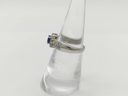 S0.45ct D0.40ct Pt900 4.3g Ring 