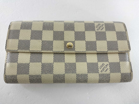 LOUIS VUITTON Damier Azur N61735 Portefeuille Sarah Wallet