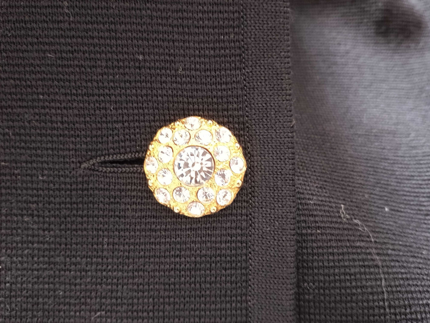 Yves Saint Laurent Women's Black Rhinestone Button Set Other Apparel
