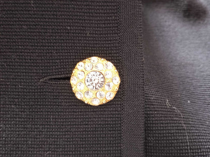 Yves Saint Laurent Women's Black Rhinestone Button Set Other Apparel
