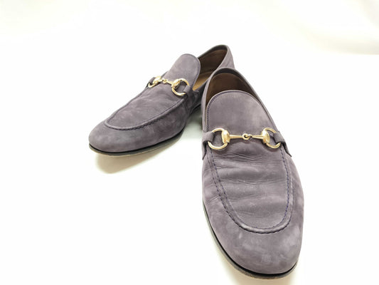 GUCCI Horsebit Suede Loafers