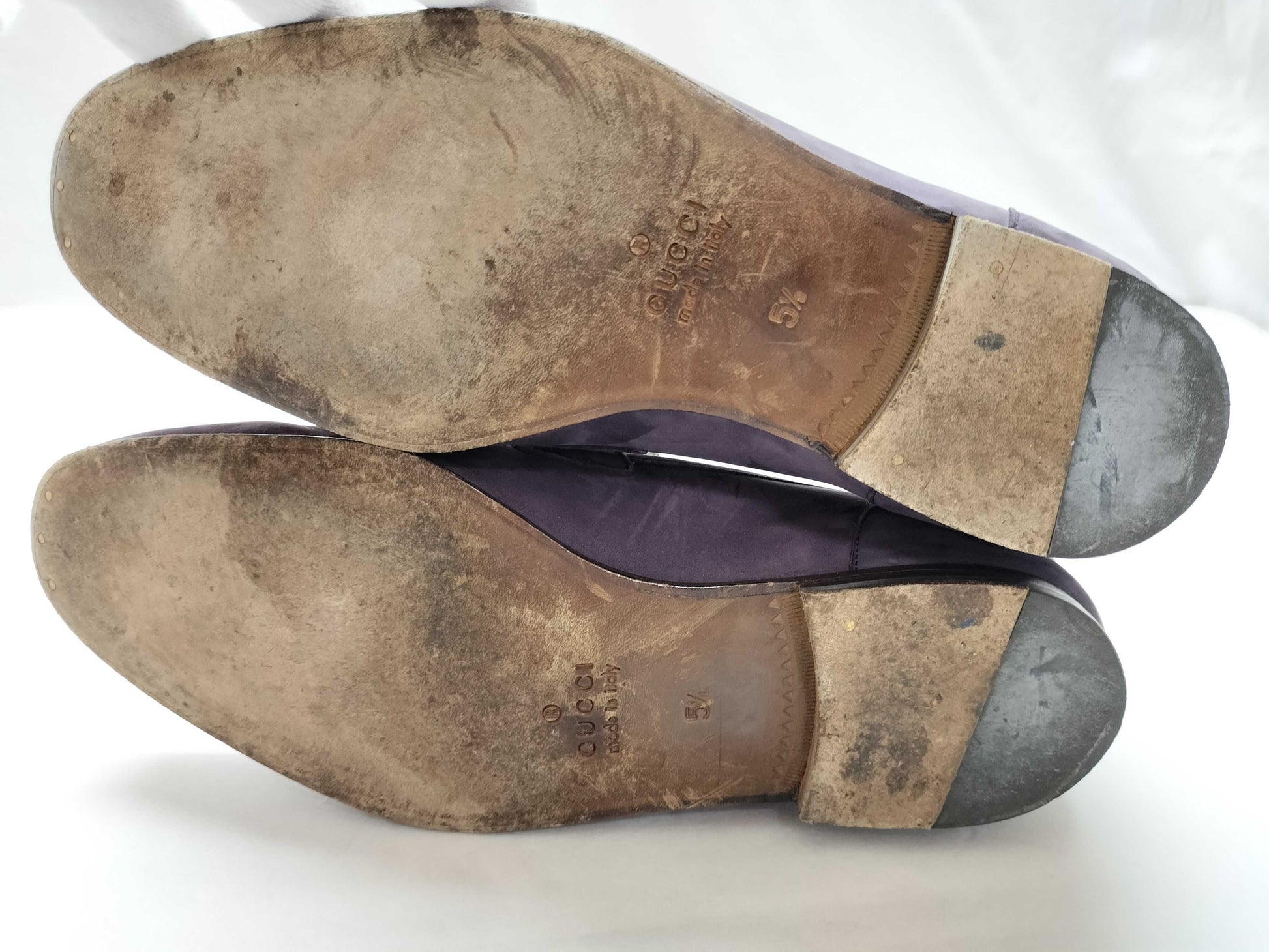 GUCCI Horsebit Suede Loafers