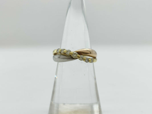 D0.25ct K18/Pt900 4.5g Ring 