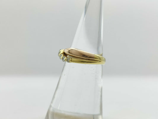 D0.25ct K18/Pt900 4.5g Ring 