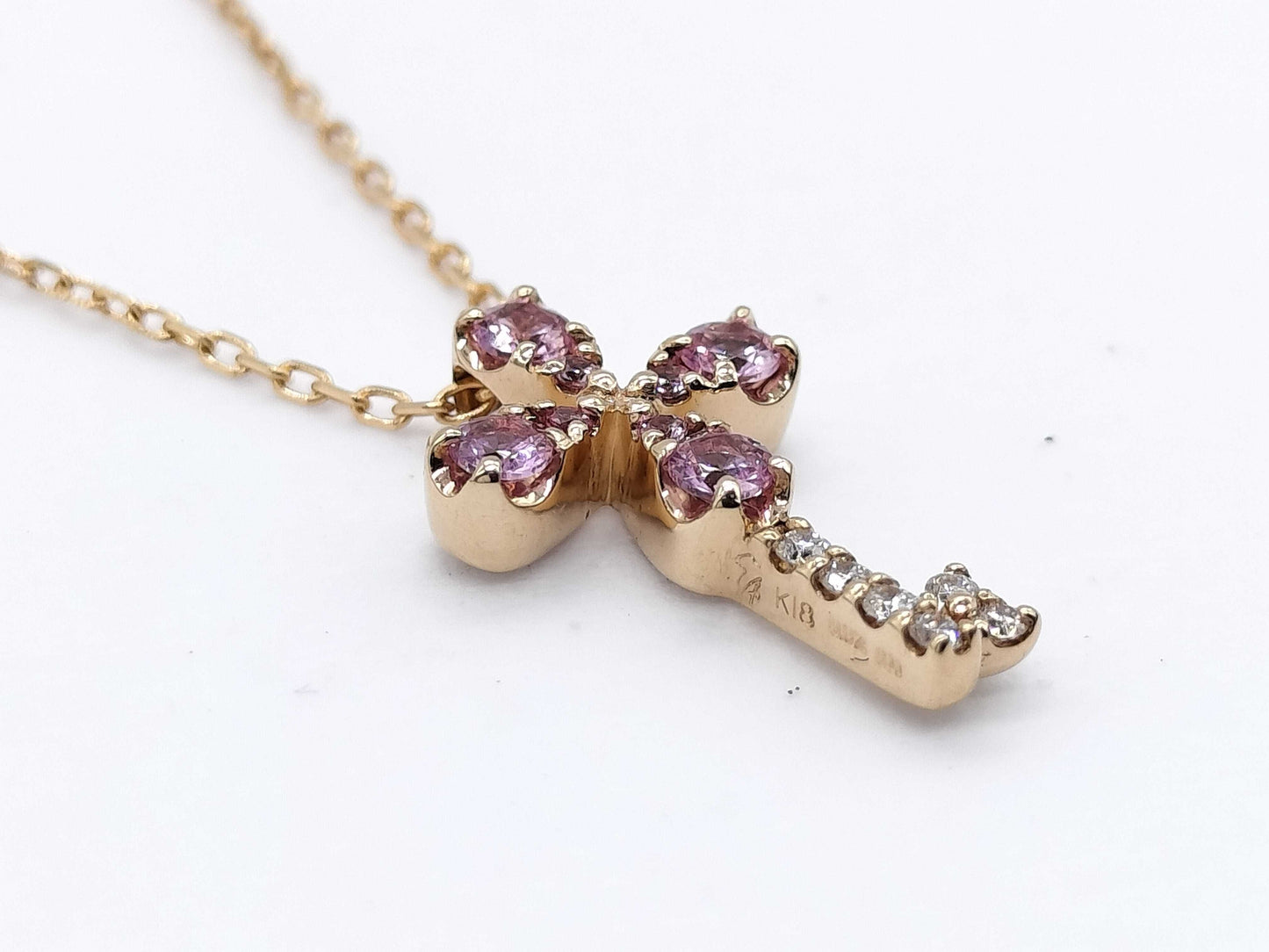 Sirena Azzurro Sapphire and Diamond Necklace in 18K Gold, 1.7g 
