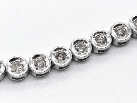 D1.00ct. Pt850 9.1g Bracelet/Bangle 