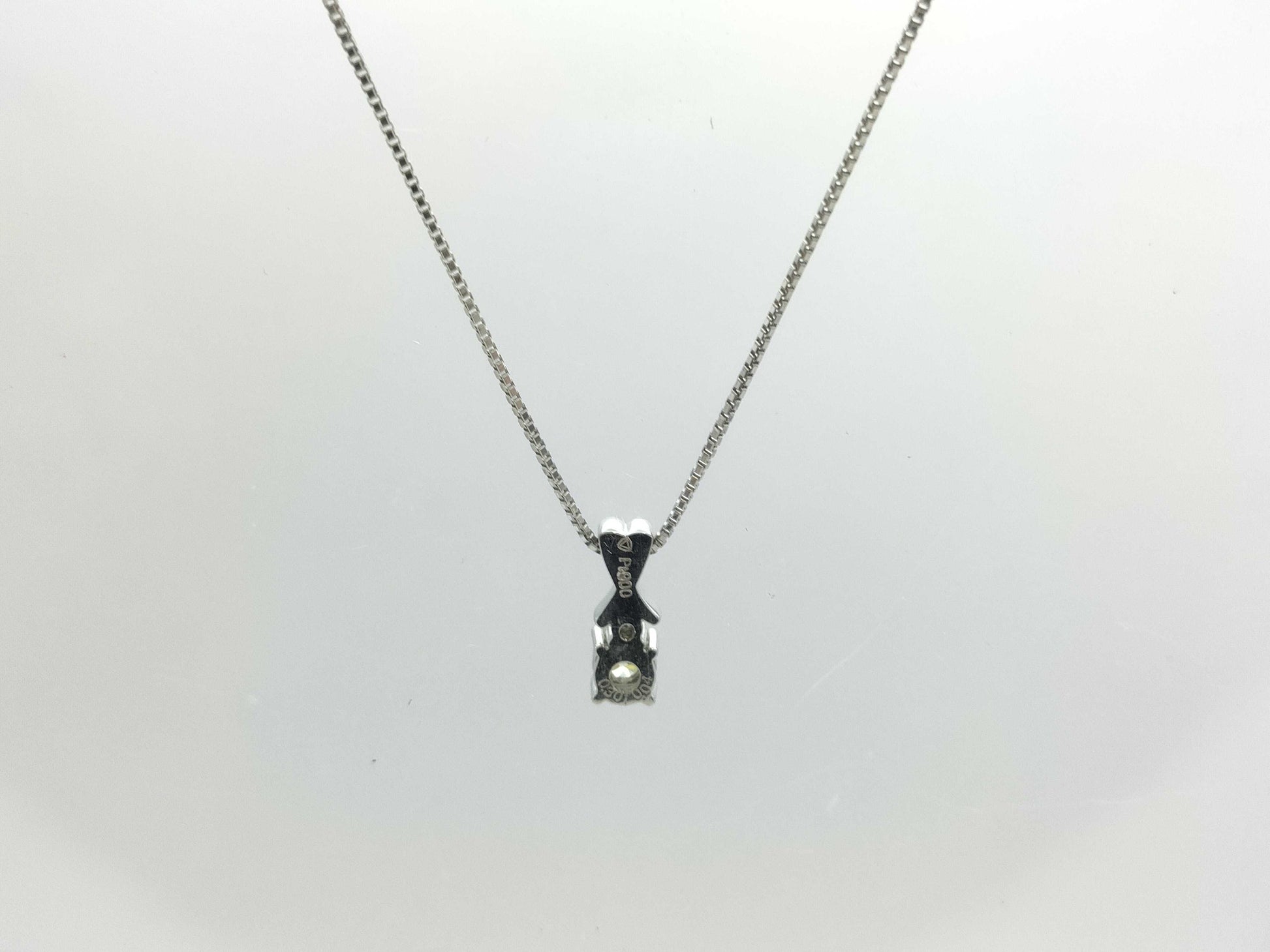 D0.301ct FD0.04ct Pt900/850 4.9g Necklace 