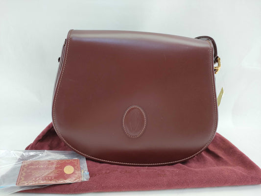 (10460_0126) Cartier Mast Mast Bordeaux Logo Shoulder Bag