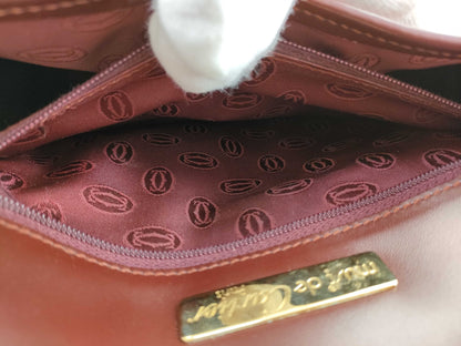 (10460_0126) Cartier Mast Mast Bordeaux Logo Shoulder Bag