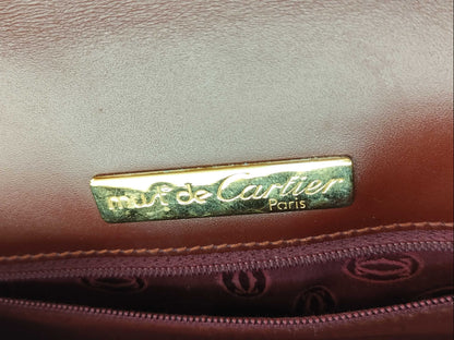 (10460_0126) Cartier Mast Mast Bordeaux Logo Shoulder Bag