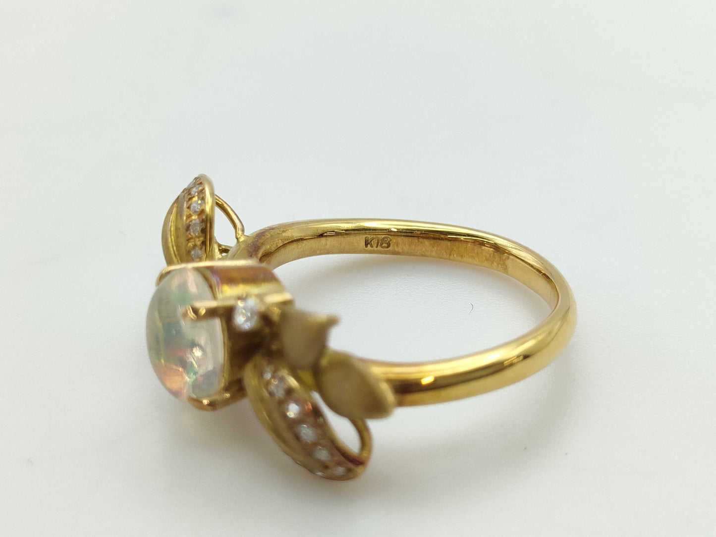 OP 1.01ct D 0.23ct K18 7.0g Ring 