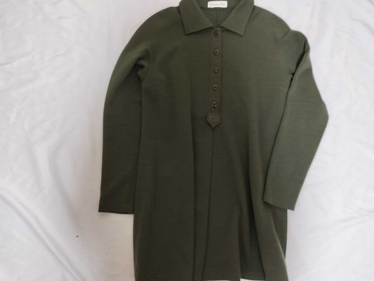 Dior Vintage/CD Logo/Wool Long Sleeve Dress