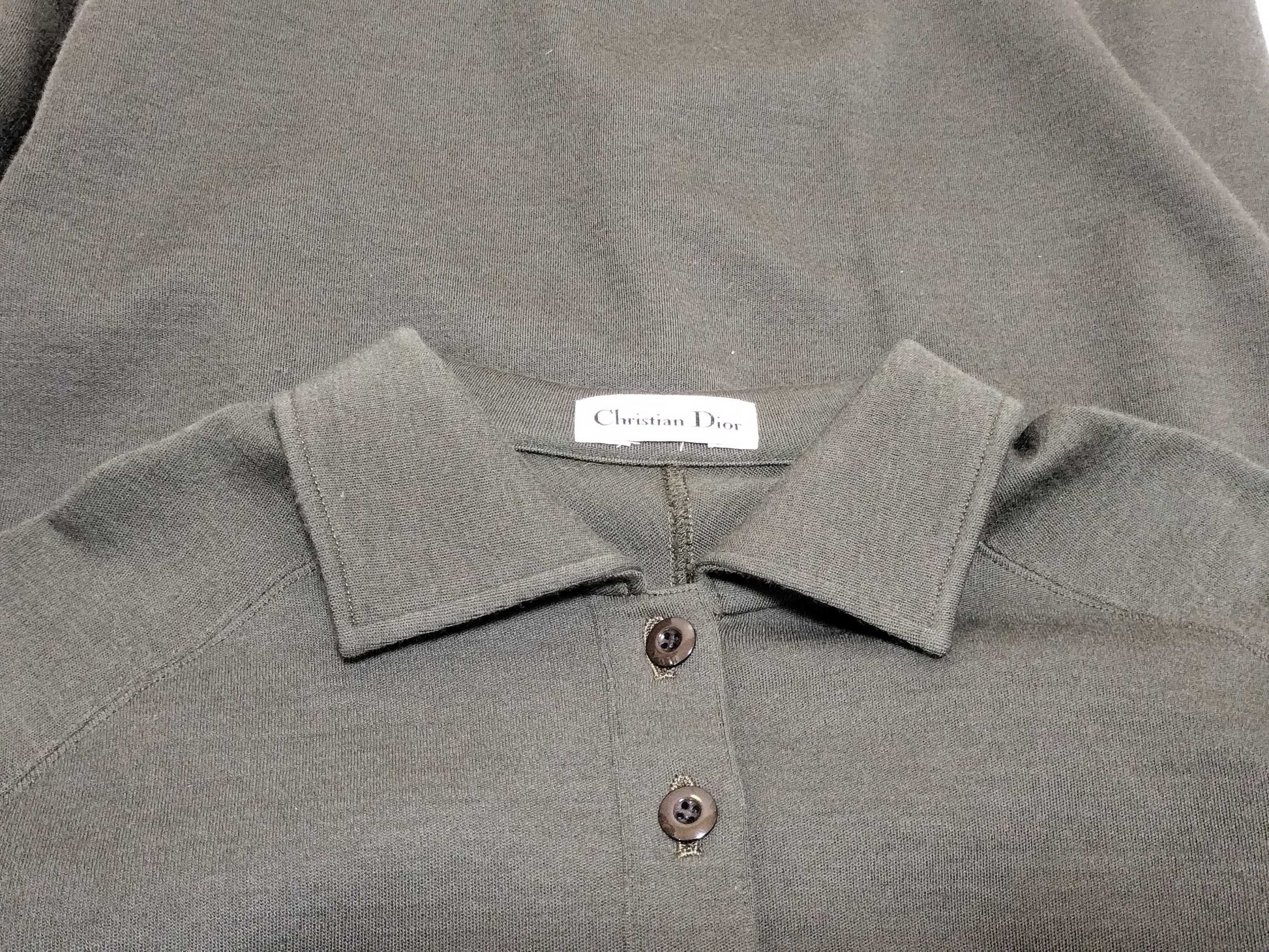 Dior Vintage/CD Logo/Wool Long Sleeve Dress