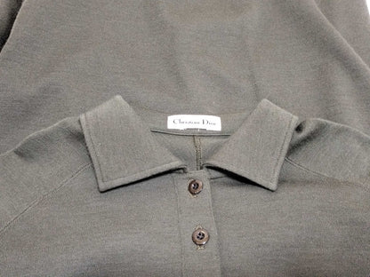 Dior Vintage/CD Logo/Wool Long Sleeve Dress