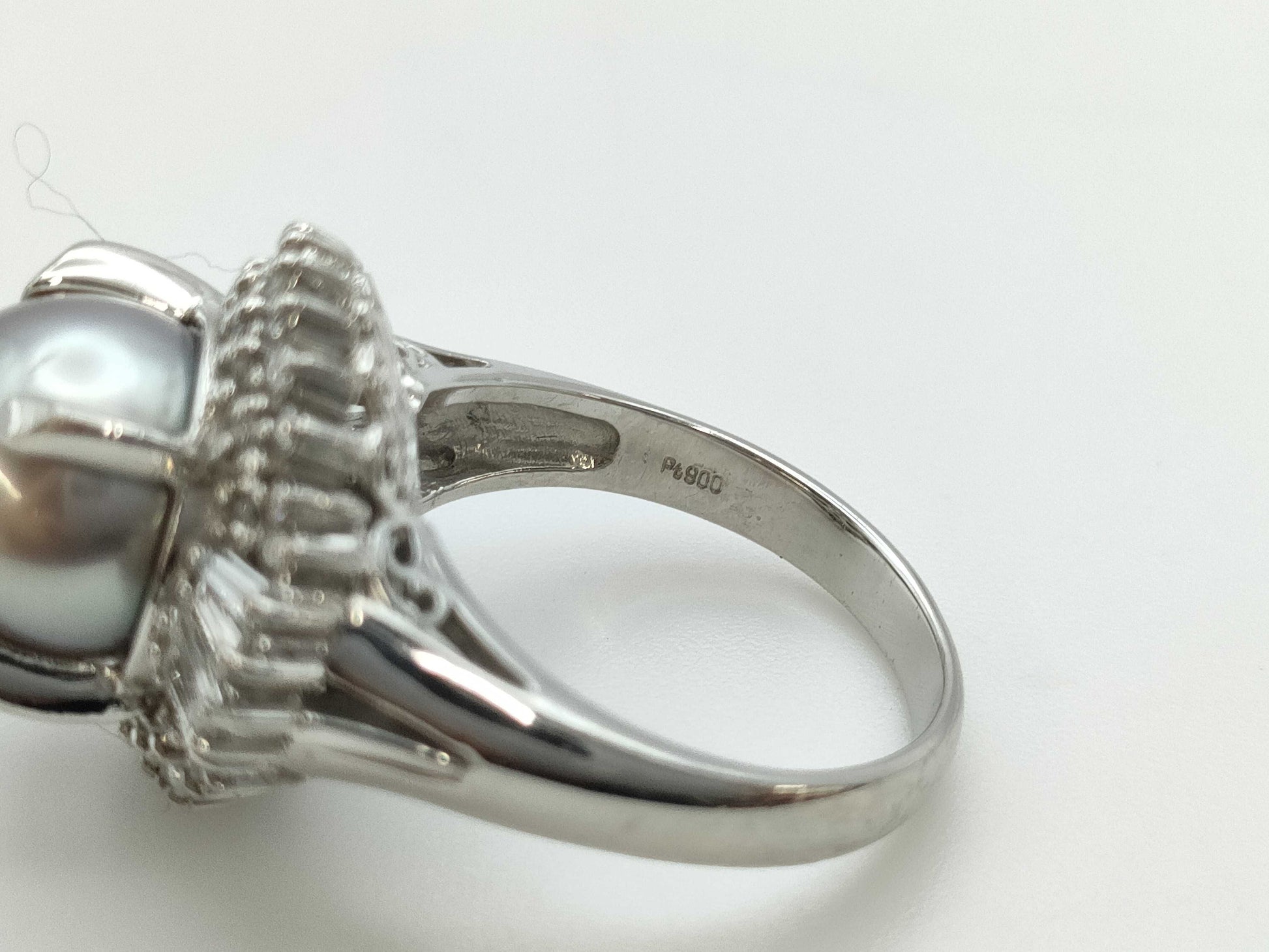 Pearl diameter: approx. 10.0mm, D0.50ct, PT900, 12.7g, Ring 