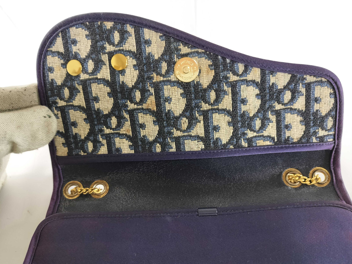 (10460_0352) Dior Vintage Chain Pochette Shoulder Bag