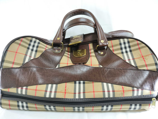 (10460_0181) BURBERRY Check Boston Bag Boston Bag