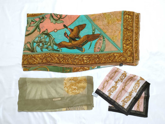 FENDI/Ferragamo etc. 3 scarves