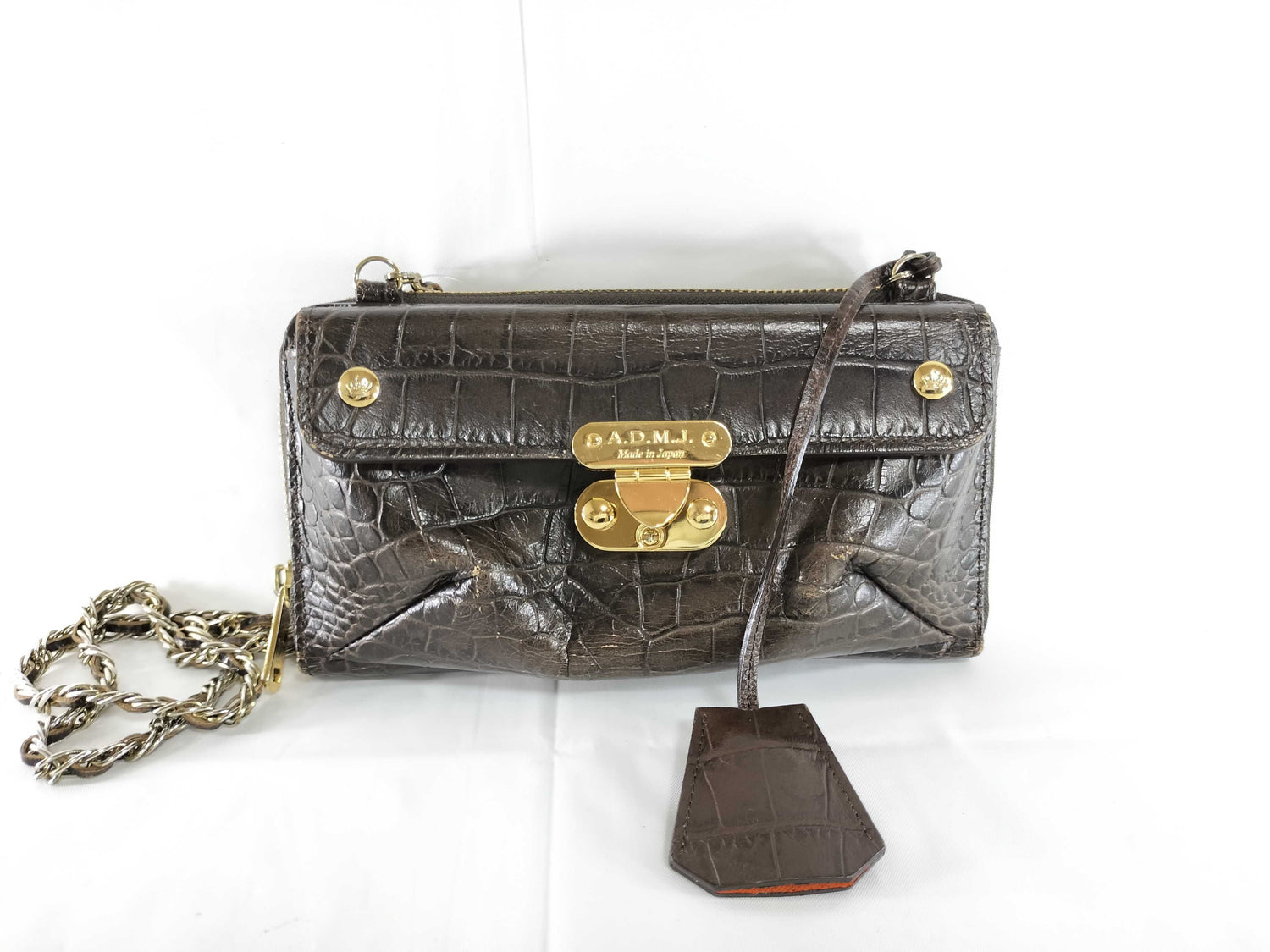 ADMJ Croco Chain Shoulder Bag Shoulder Bag