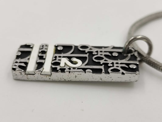 (10461_0326) Dior Logo Necklace Black Necklace