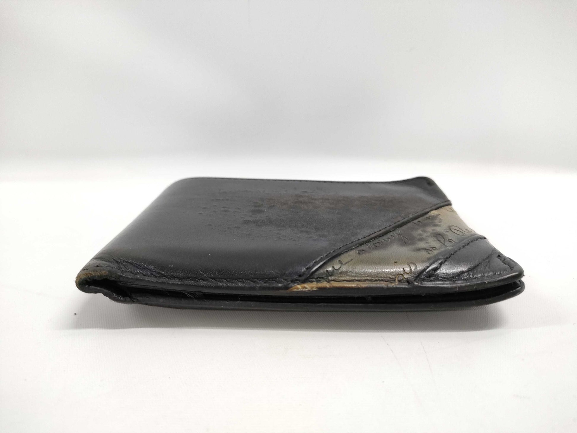 Berluti Bifold Leather Wallet Black