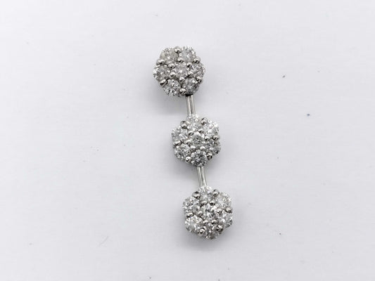 D1.00ct Pt900 3.1g Pendant Top 