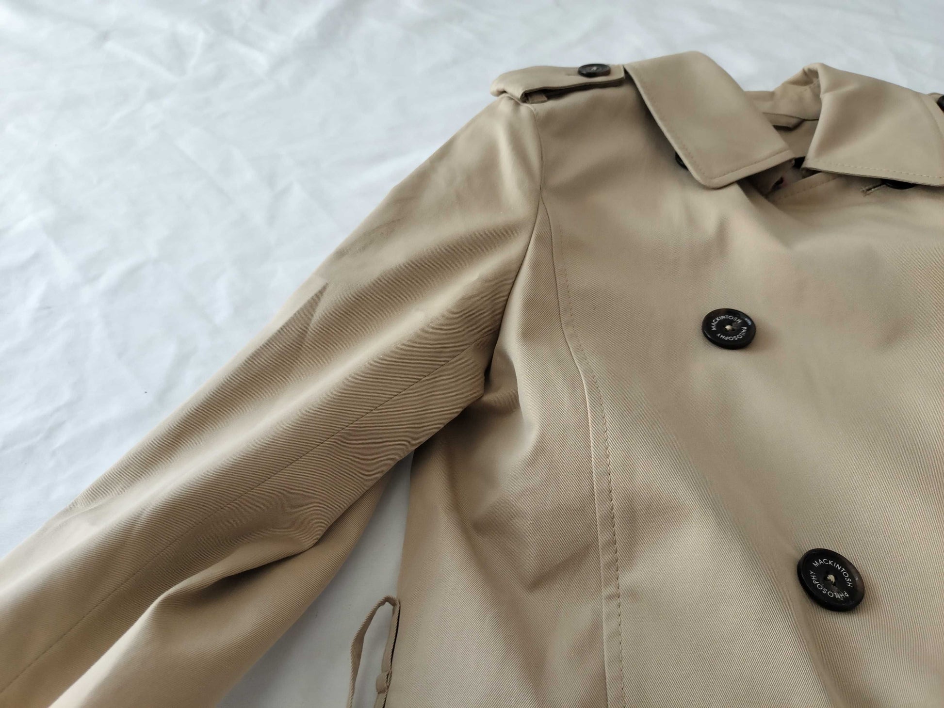 (10462_0282) MACKINTOSH Long Coat Coat with Check Liner