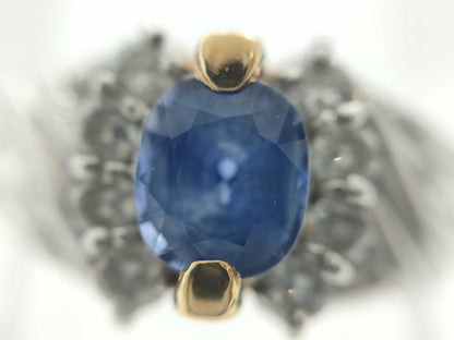 S0.89ct D0.23ct Pt900/K18 5.9g Ring 
