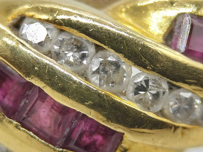R0.70ct D0.22ct K18 5.9g Ring 