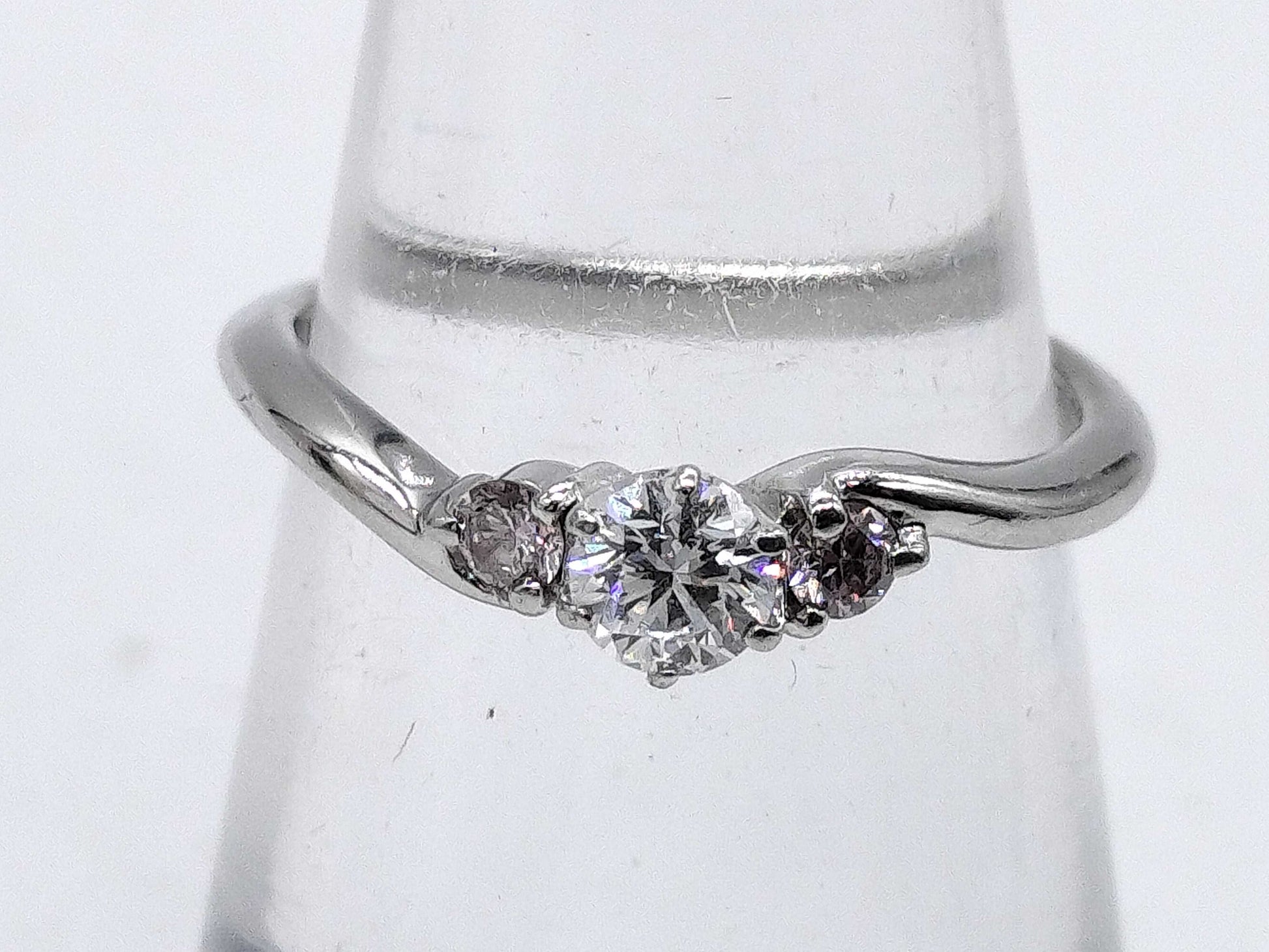 D0.212ct PD0.10ct Pt1000 3.0g Ring 