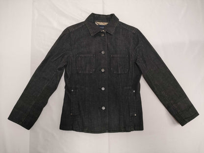 BURBERRY Partial Nova Check Denim Jacket