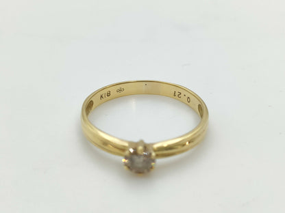D0.21ct K18 1.4g Ring 