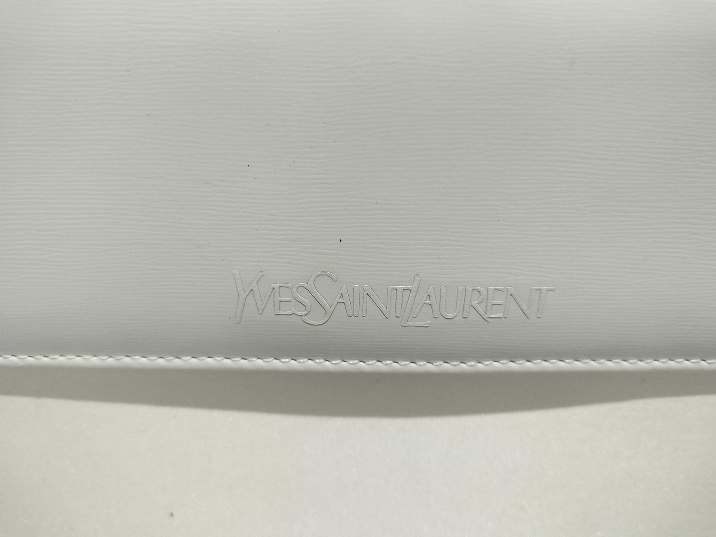 Yves Saint Laurent Vintage Leather Gold Logo Handbag