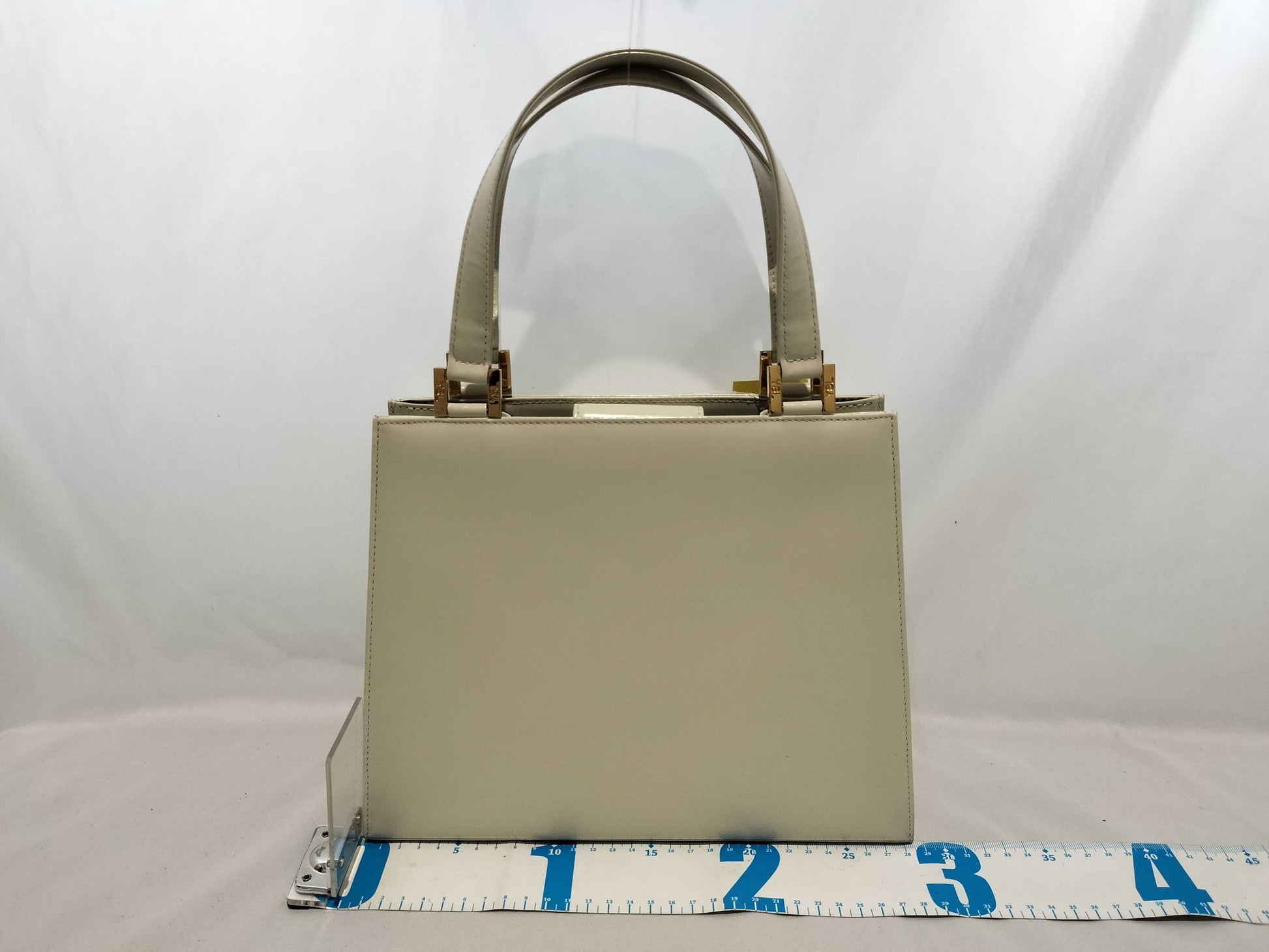 Yves Saint Laurent Vintage Leather Gold Logo Handbag