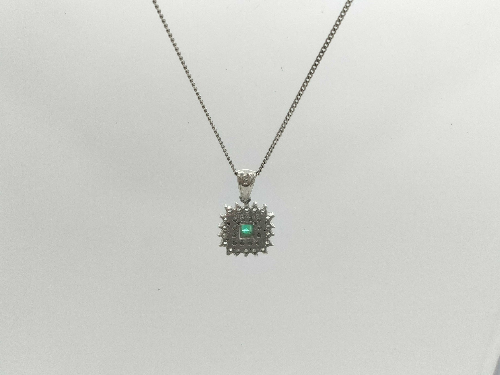 E0.09ct D0.20ct Pt900/850 5.3g Necklace 