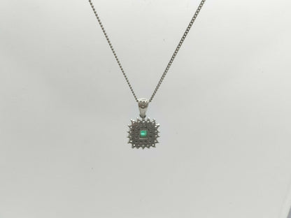 E0.09ct D0.20ct Pt900/850 5.3g Necklace 