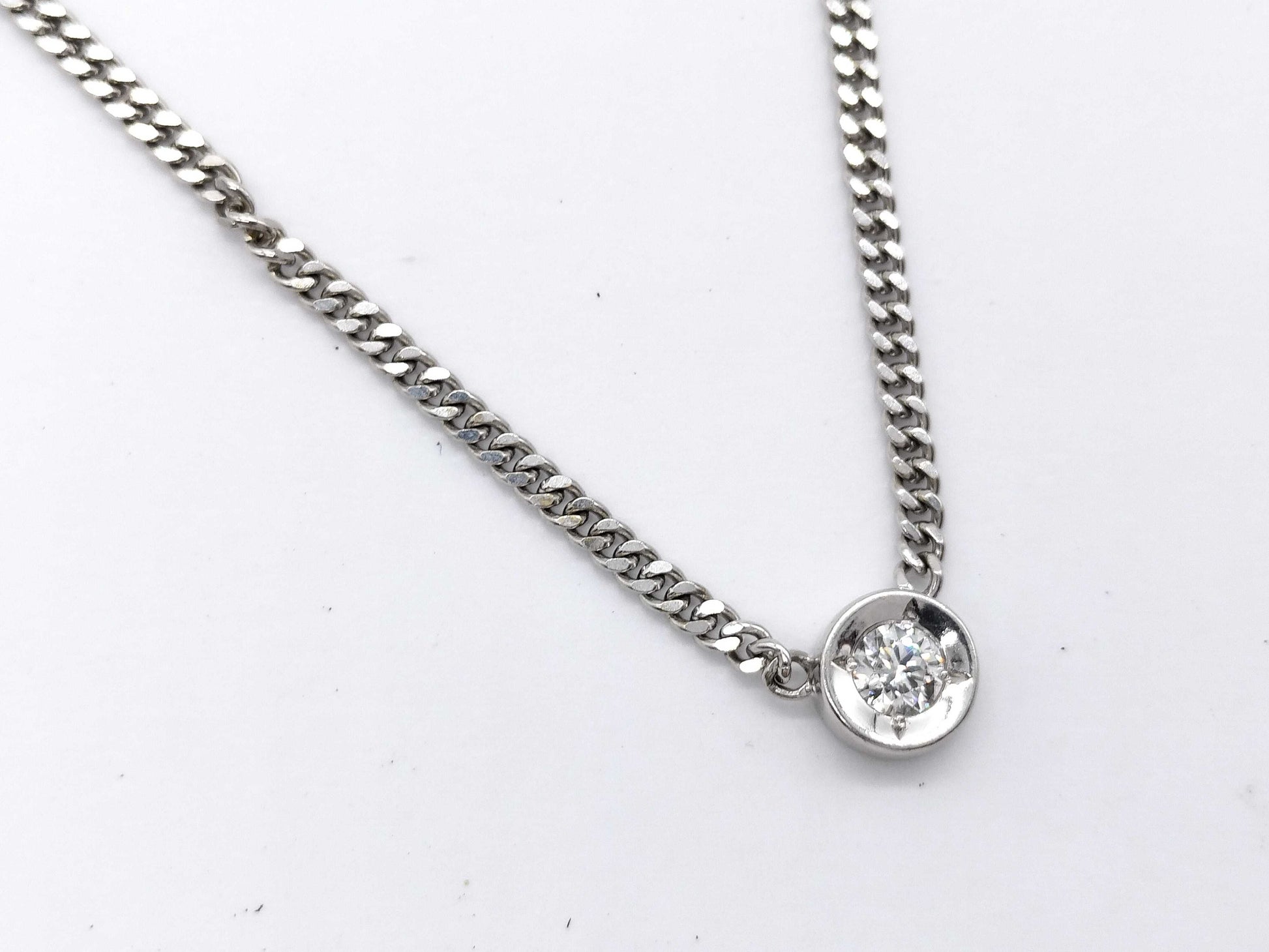 D0.311ct K18WG 12.6g Necklace 