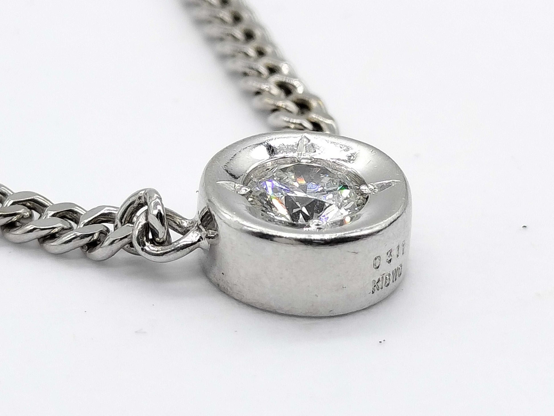 D0.311ct K18WG 12.6g Necklace 