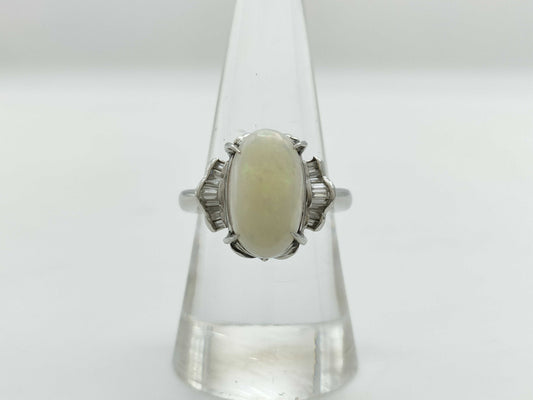 OP 3.26ct D 0.22ct PT900 8.8g Ring 