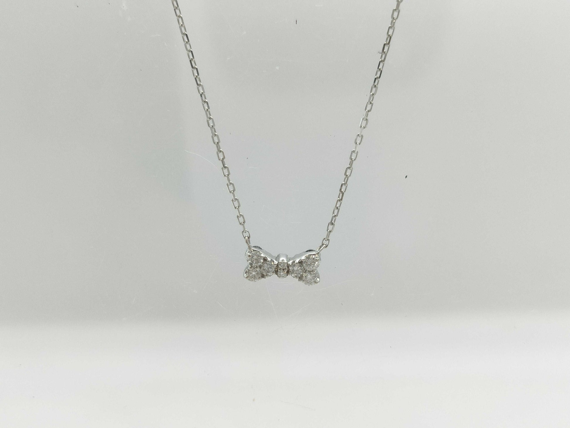 D0.24ct K18WG 1.7g Necklace 