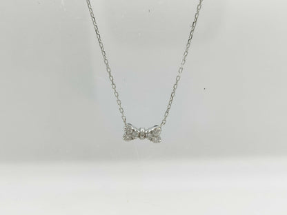 D0.24ct K18WG 1.7g Necklace 