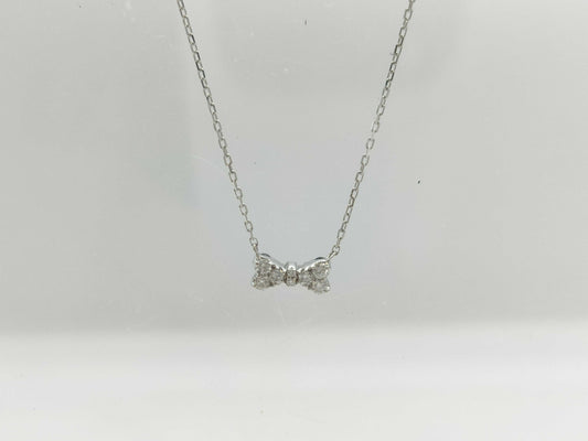 D0.24ct K18WG 1.7g Necklace 