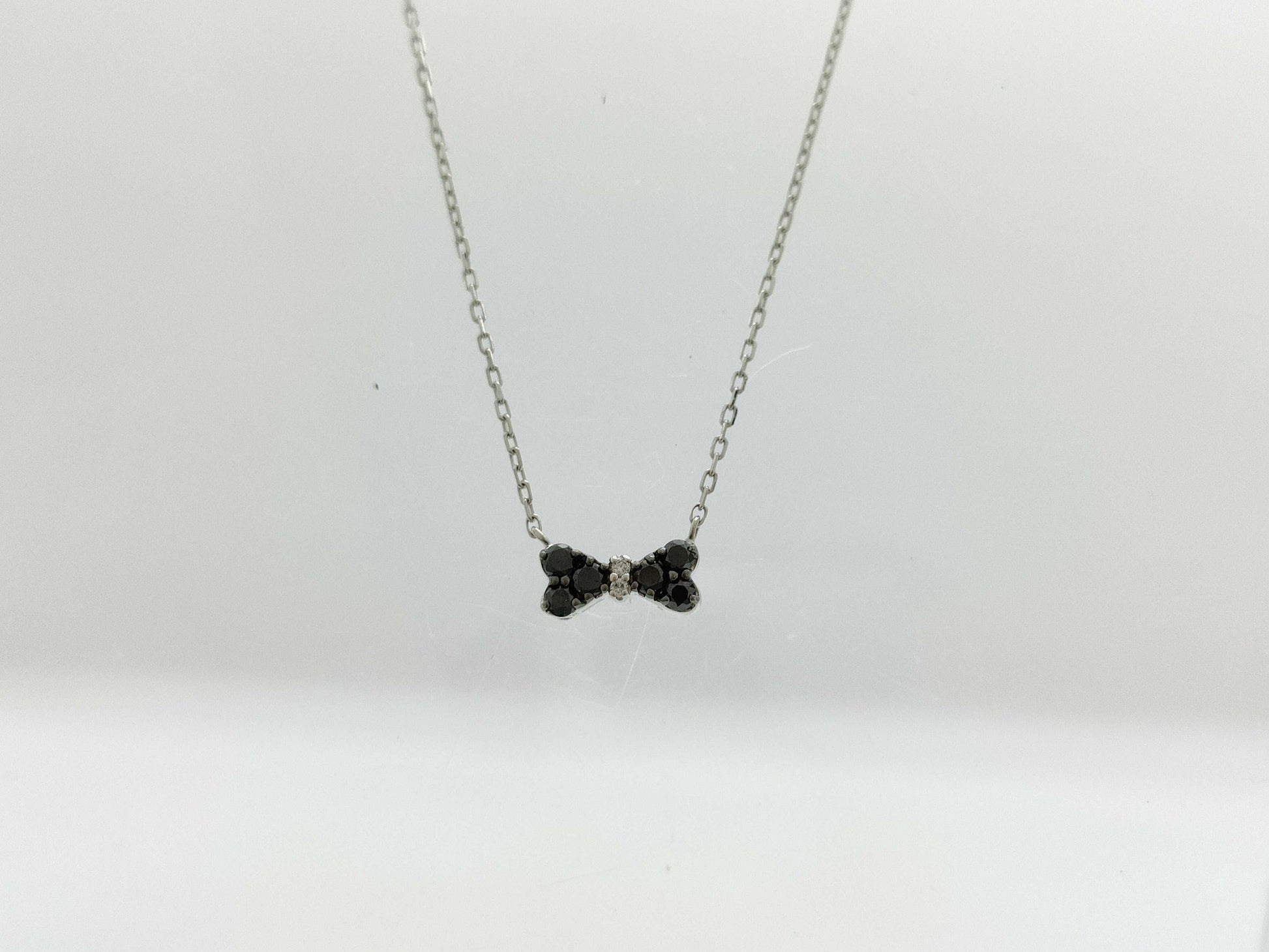 D0.24ct K18WG 1.7g Necklace 