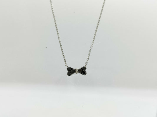 D0.24ct K18WG 1.7g Necklace 
