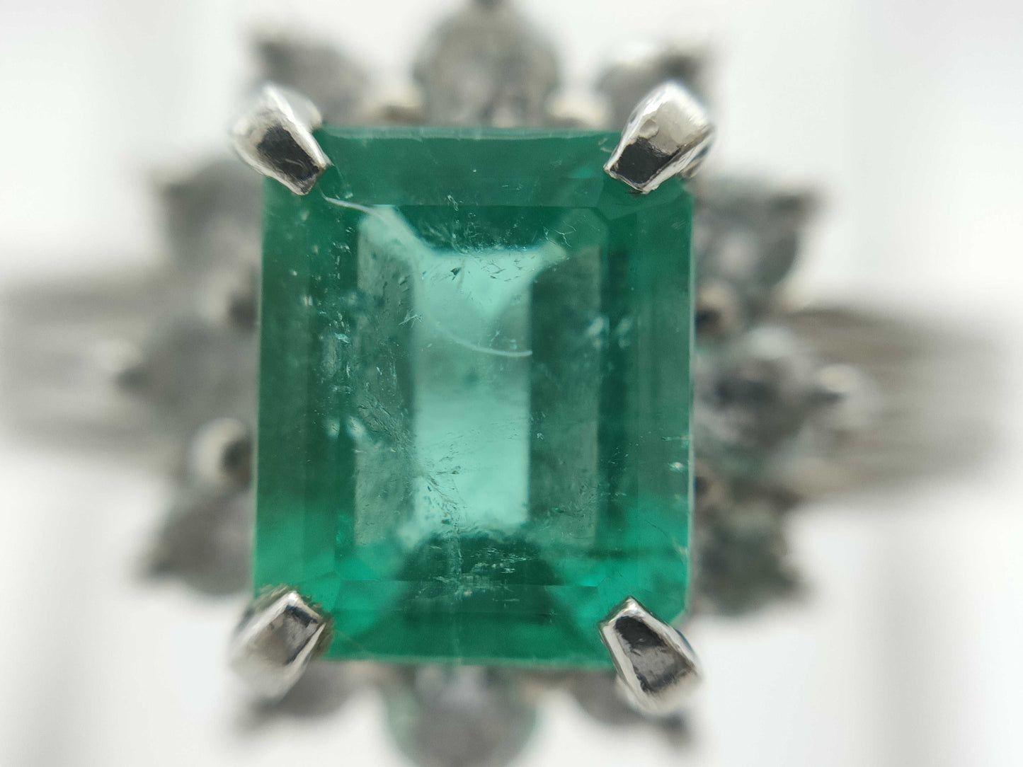 E0.82ct Diamond PT850 5.2g Ring 