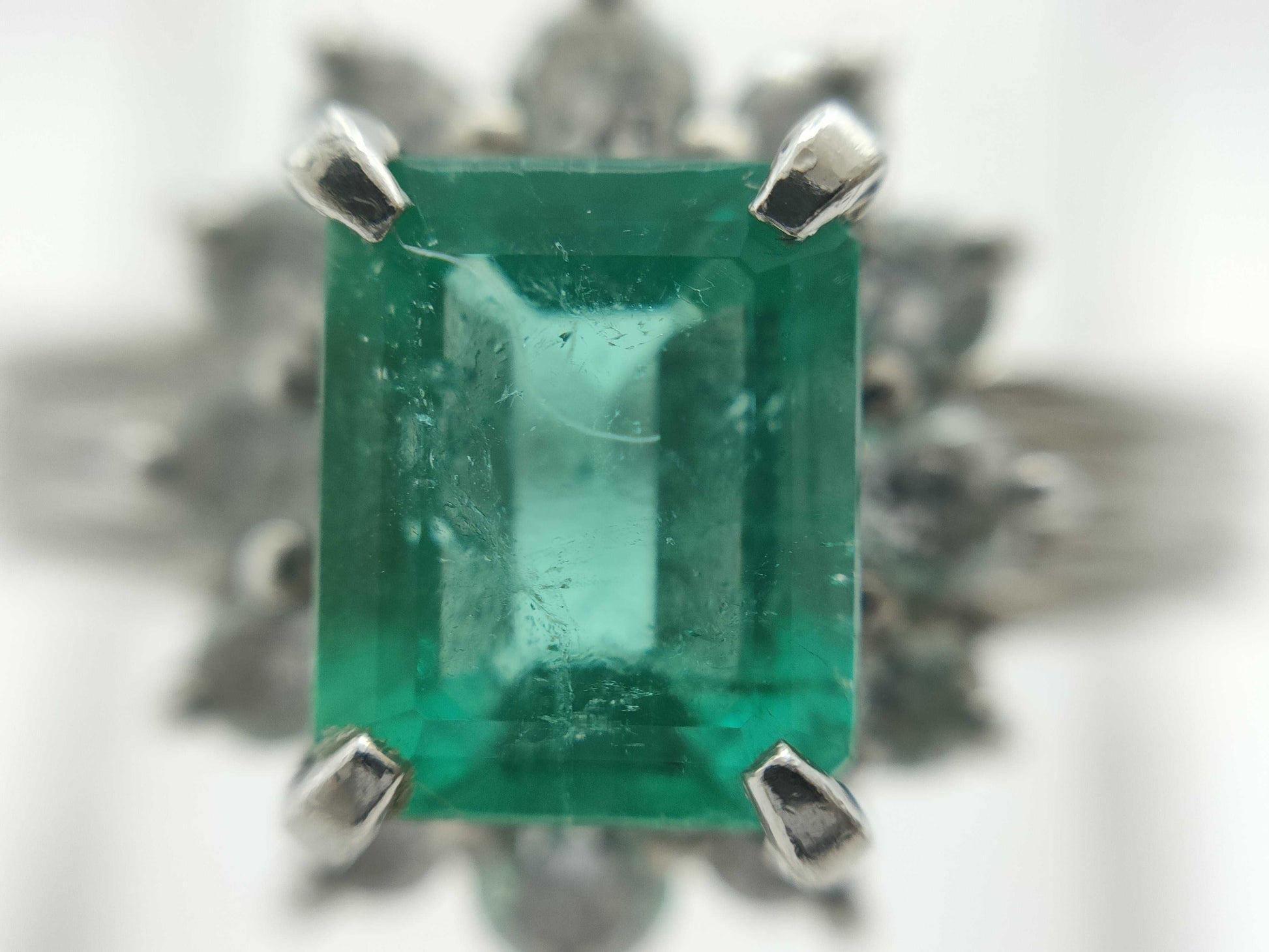E0.82ct Diamond PT850 5.2g Ring 