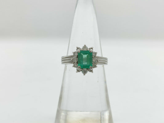 E0.82ct Diamond PT850 5.2g Ring 