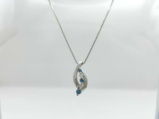 D0.33ct Pt900/850 6.7g Necklace 