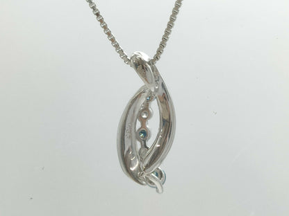 D0.33ct Pt900/850 6.7g Necklace 