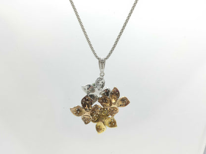 Colored Stone Multi 2.21ct D0.53ct K18WG 8.9g Necklace 